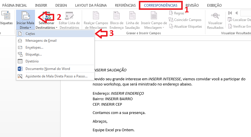 Aprenda A Montar Uma Mala Direta O Word E O Excel