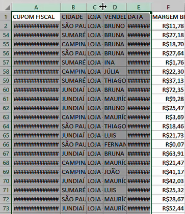 Ajustar Automaticamente A Largura Das Colunas No Excel