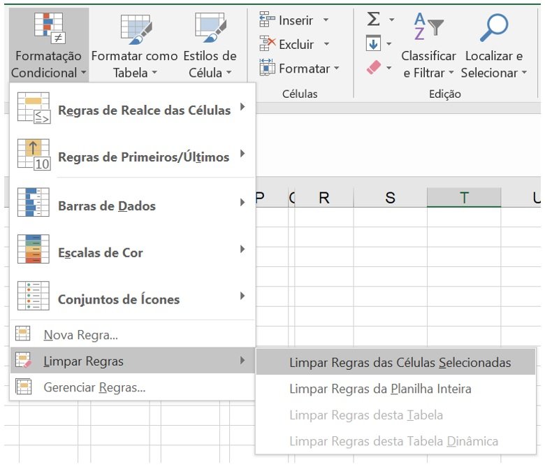 Formatação Condicional - Recurso que facilita a análise dos dados.